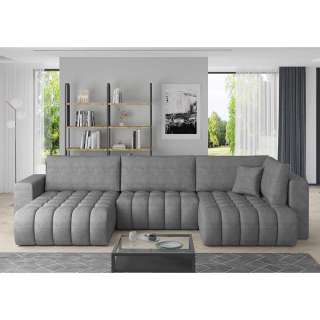 Sofa Wohnlandschaft mit Kunststoff Bodengleiter und Bezug