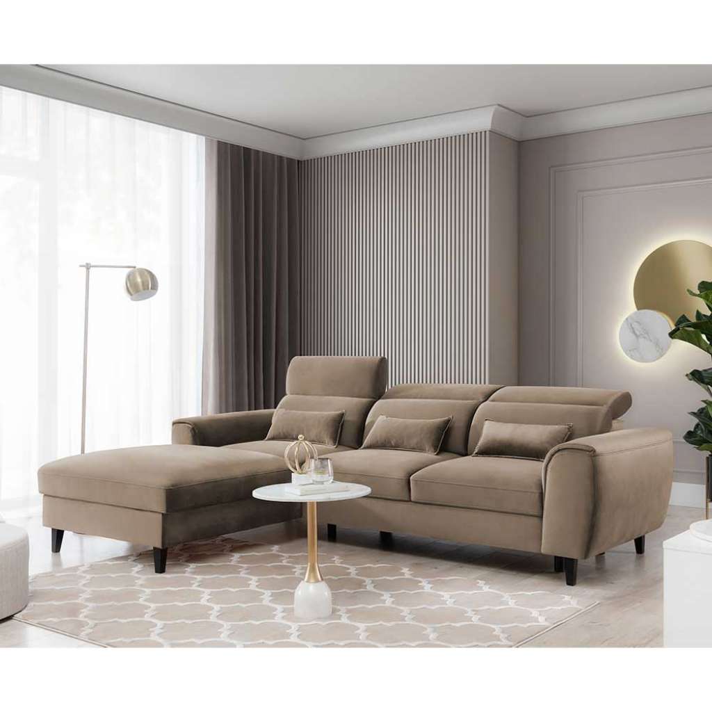 Ecksofa Sofa mit Schlaffunktion und Bettkasten