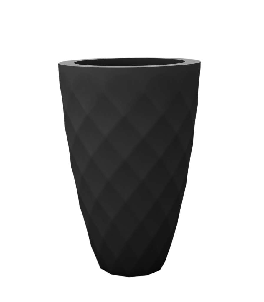 Vondom - VASES Blumentopf klein - anthrazit - Ø 14 x 28 cm - Basic - outdoor