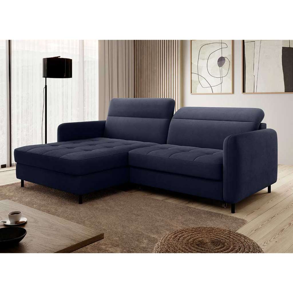 Ecksofa Schlafsofa mit Schlaffunktion aus Textil