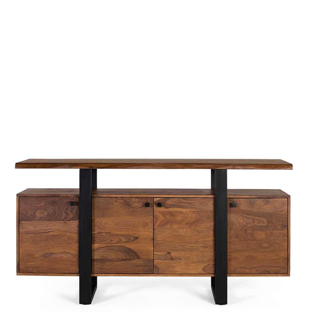 Sideboard Kommode aus Massivholz mit Metallgriffen