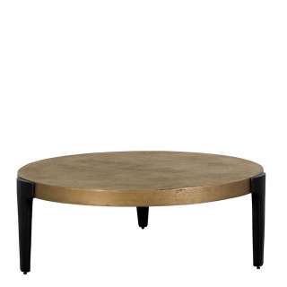 Couchtisch Sofatisch in Goldfarben und runder Form