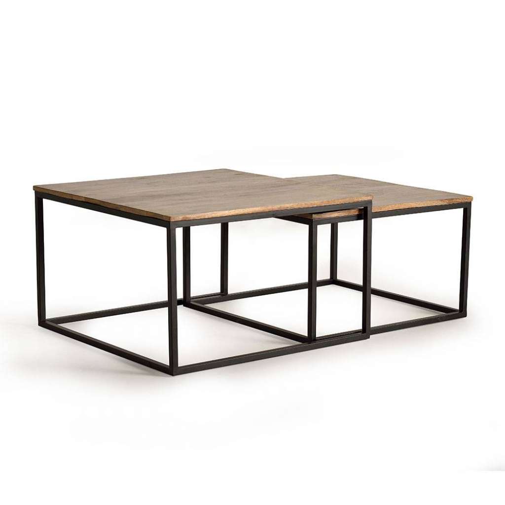 Couchtisch Sofatisch aus Metall in modernem Design (zweiteilig)