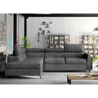 Ecksofa Sofa mit Schlaffunktion und Armlehnen