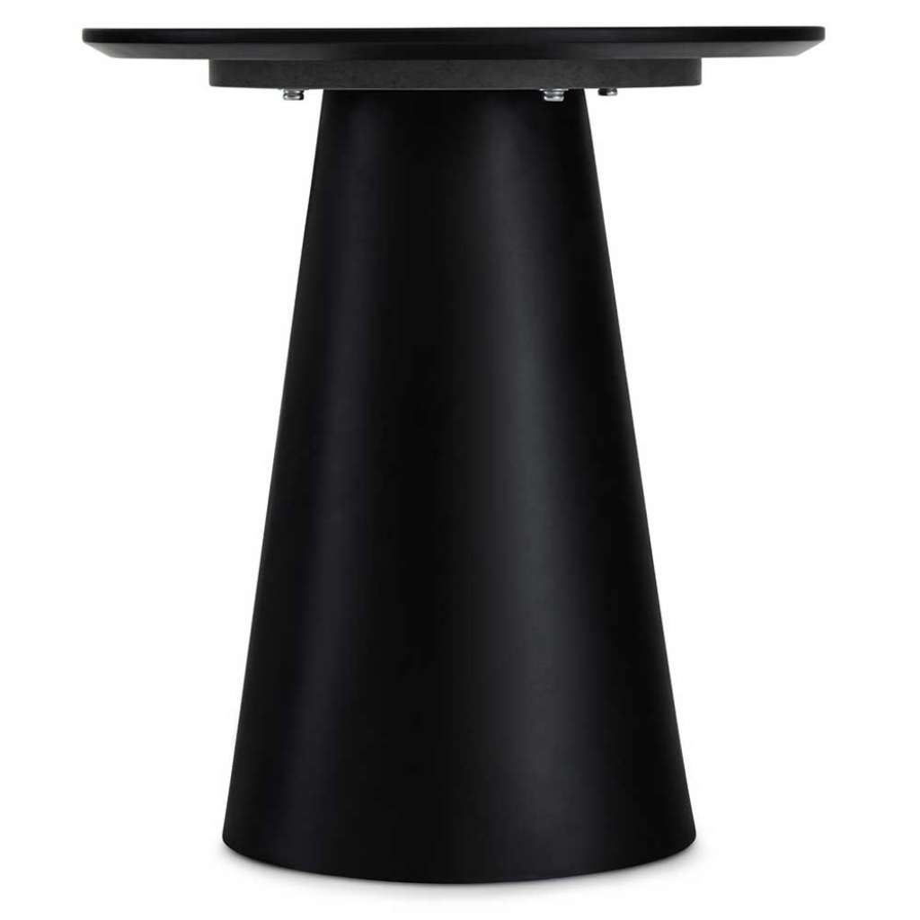 Couchtisch Sofatisch in Schwarz auf Sockelgestell