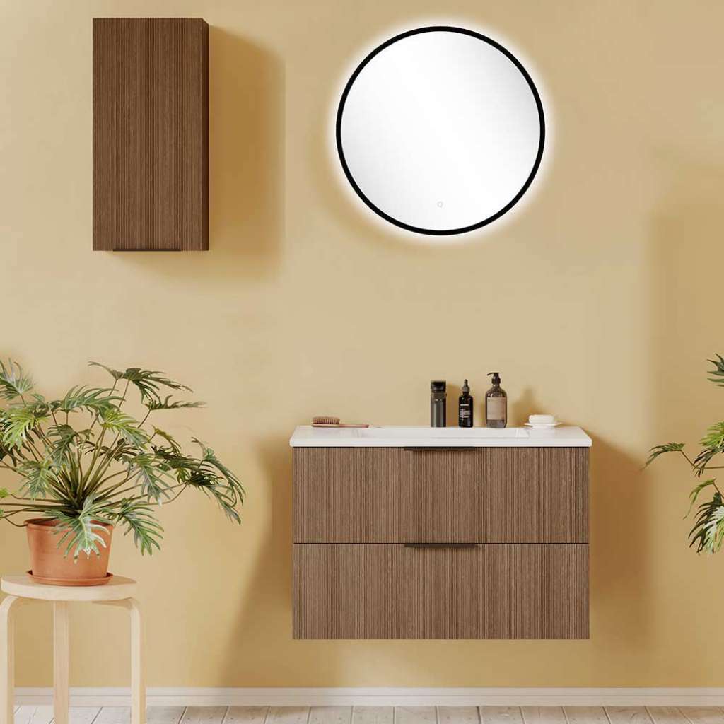 Badmöbel Set Waschplatz Set in modernem Design für die Wandmontage