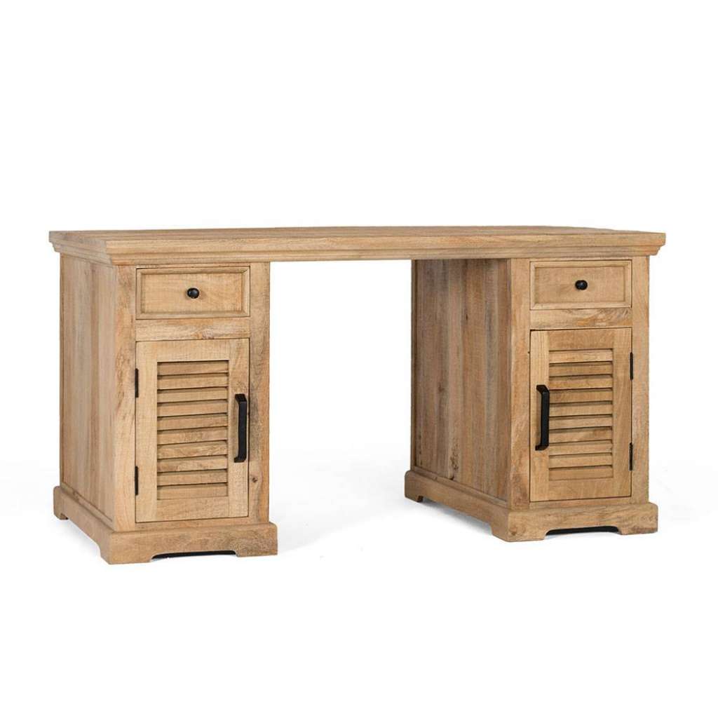 Schreibtisch Büroschreibtisch mit zwei Türen und Metallgriffen