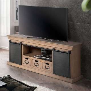 TV Lowboard Fernsehboard mit Schubladen und 2 Schiebetüren