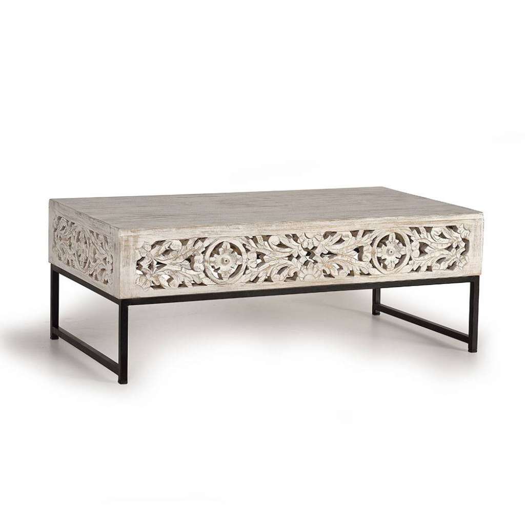 Couchtisch Holztisch geschnitzt handgearbeitet