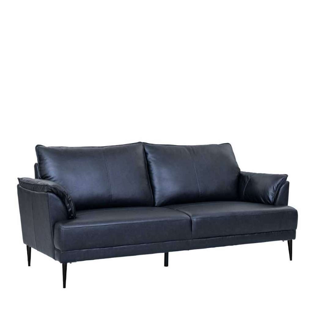 Leder Sofa Sofa mit Fußgestell aus Metall aus Echtleder