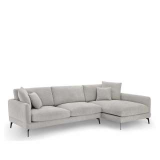 Sofa Ecksofa mit Fußgestell aus Metall und Schaumstoffpolsterung