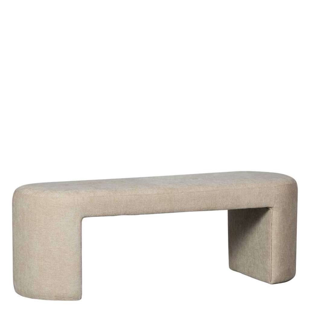 Polsterbank Sitzbank in Beige aus Textil