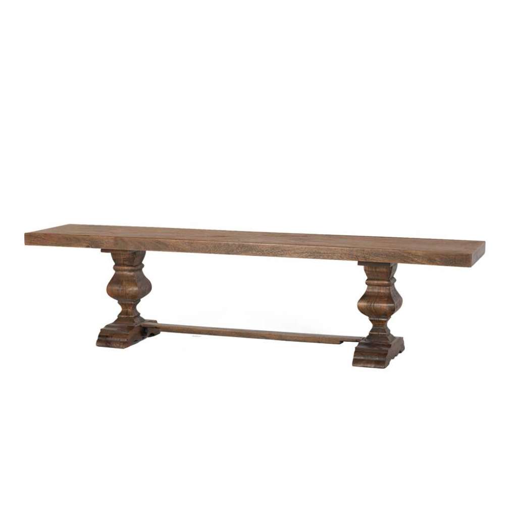 Sitzbank Sitzbank Holz aus Massivholz gedrechselt