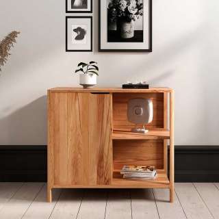 Kommode Sideboard mit offenen Fächern und Massivholz Oberfläche