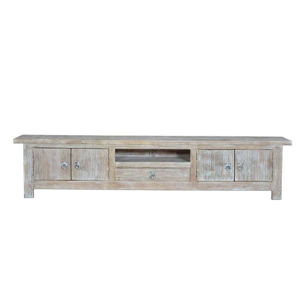 TV Board Lowboard mit Türen und einem offenen Gerätefach