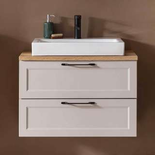 Waschschrank Waschbeckenunterschrank mit zwei Schubladen und Metallgriffen