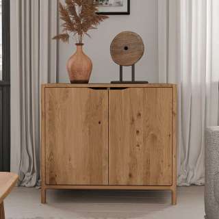 Kommode Massivholz Holzkommode mit Grifflöchern geölt