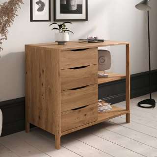 Kommode Sideboard mit vier Schubladen und offenen Fächern
