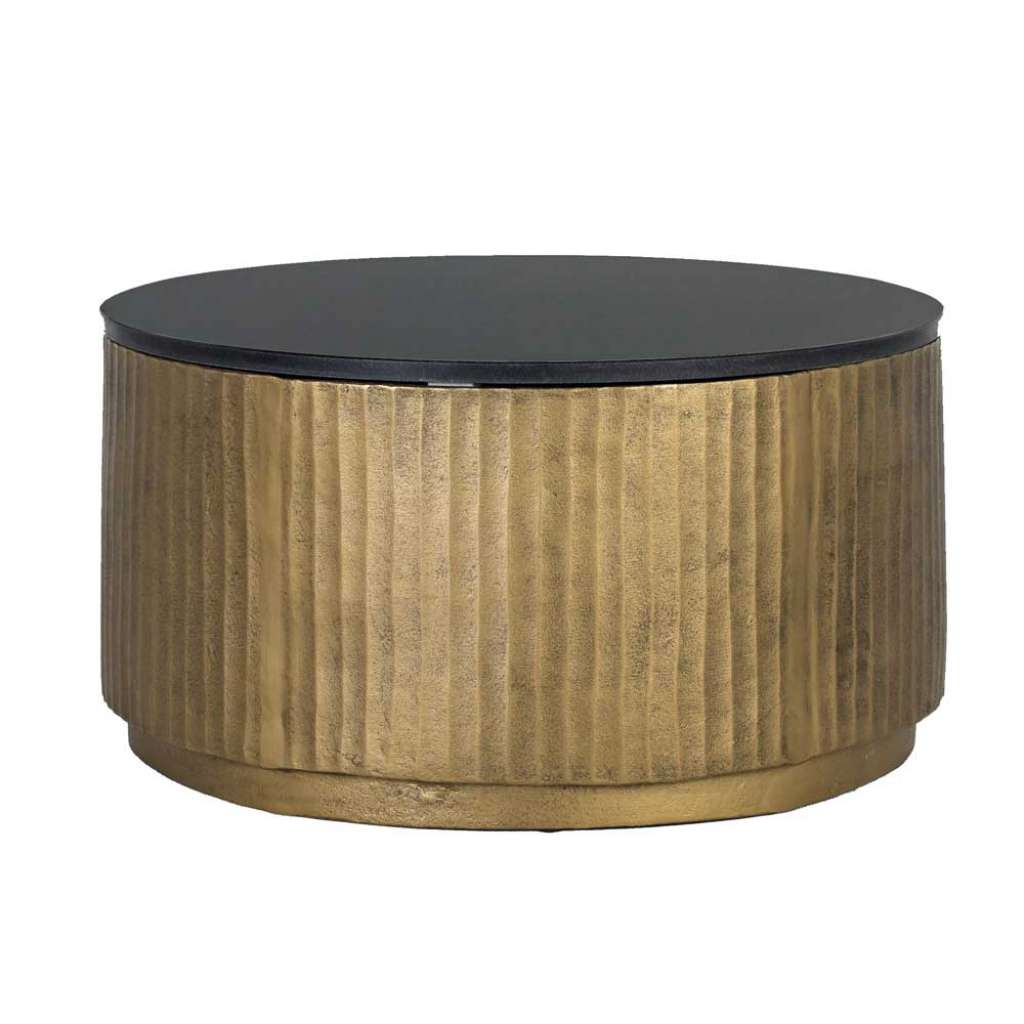 Couchtisch Sofatisch in runder Form aus Metall