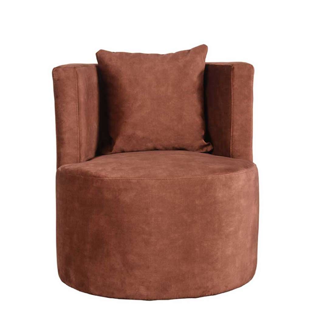 Sessel in Rostfarben Velours