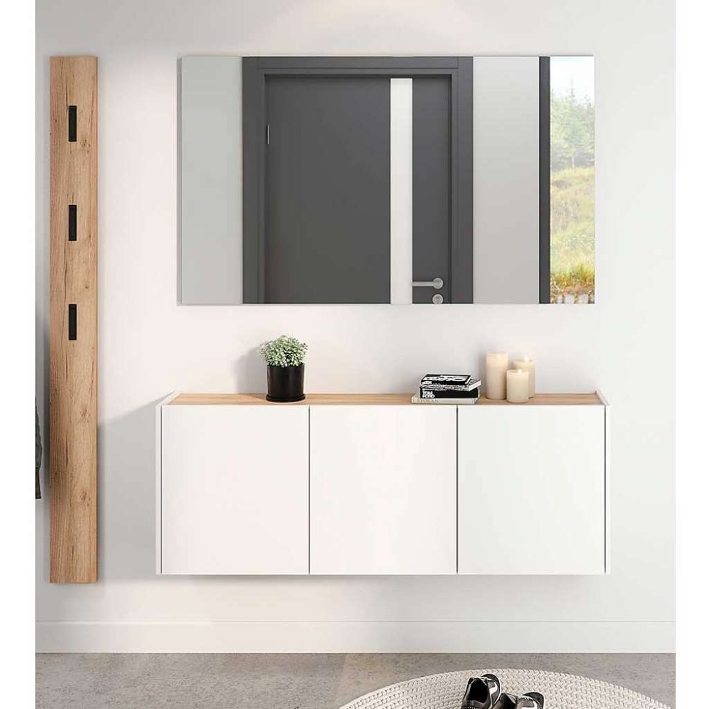 Garderobenset Möbel Set Flur in modernem Design für die Wandmontage (dreiteilig)