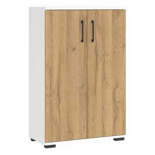 Büroschrank Schrank Büro mit Holzwerkstoff Türen und Metallgriffen