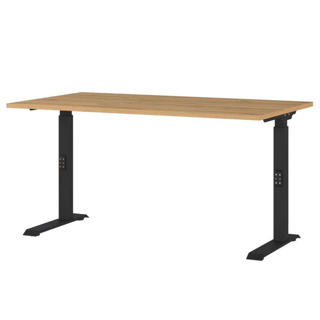 Schreibtisch Bürotisch höhenverstellbar mit Holzwerkstoff Oberfläche