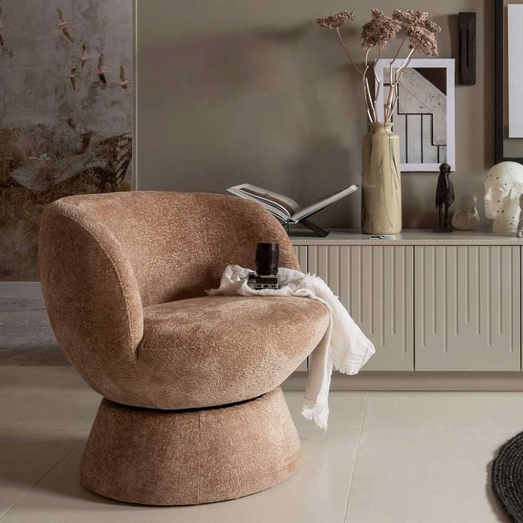 Einzelsessel Komfortsessel aus Chenillegewebe mit Schaumstoffpolsterung