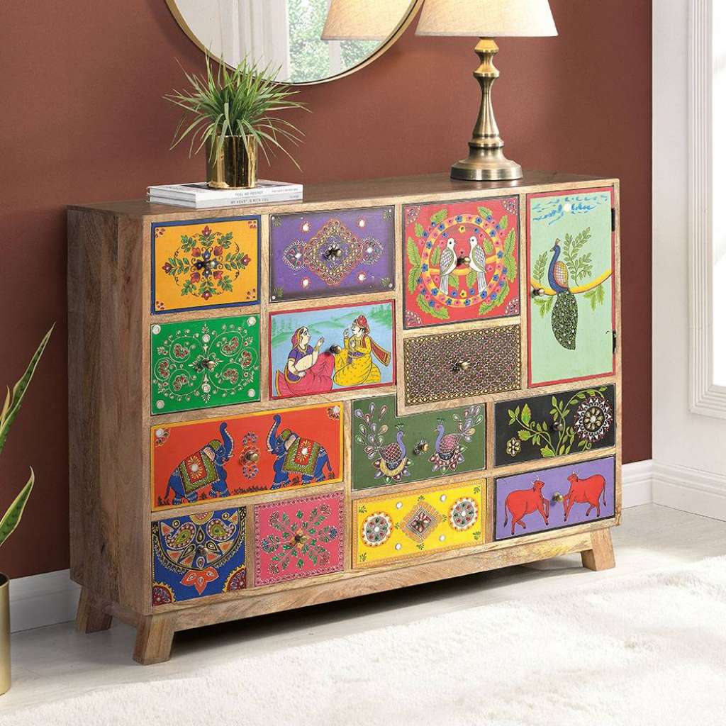 Kommode Apothekerkommode mit vielen Schubladen im orientalischen Stil