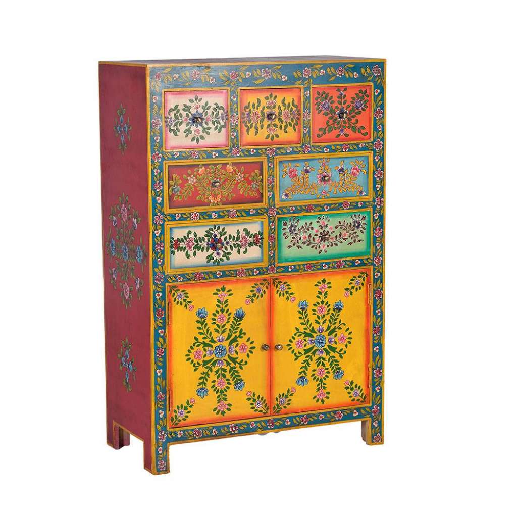 Kommode Wohnzimmerkommode mit Drehtüren im orientalischen Stil