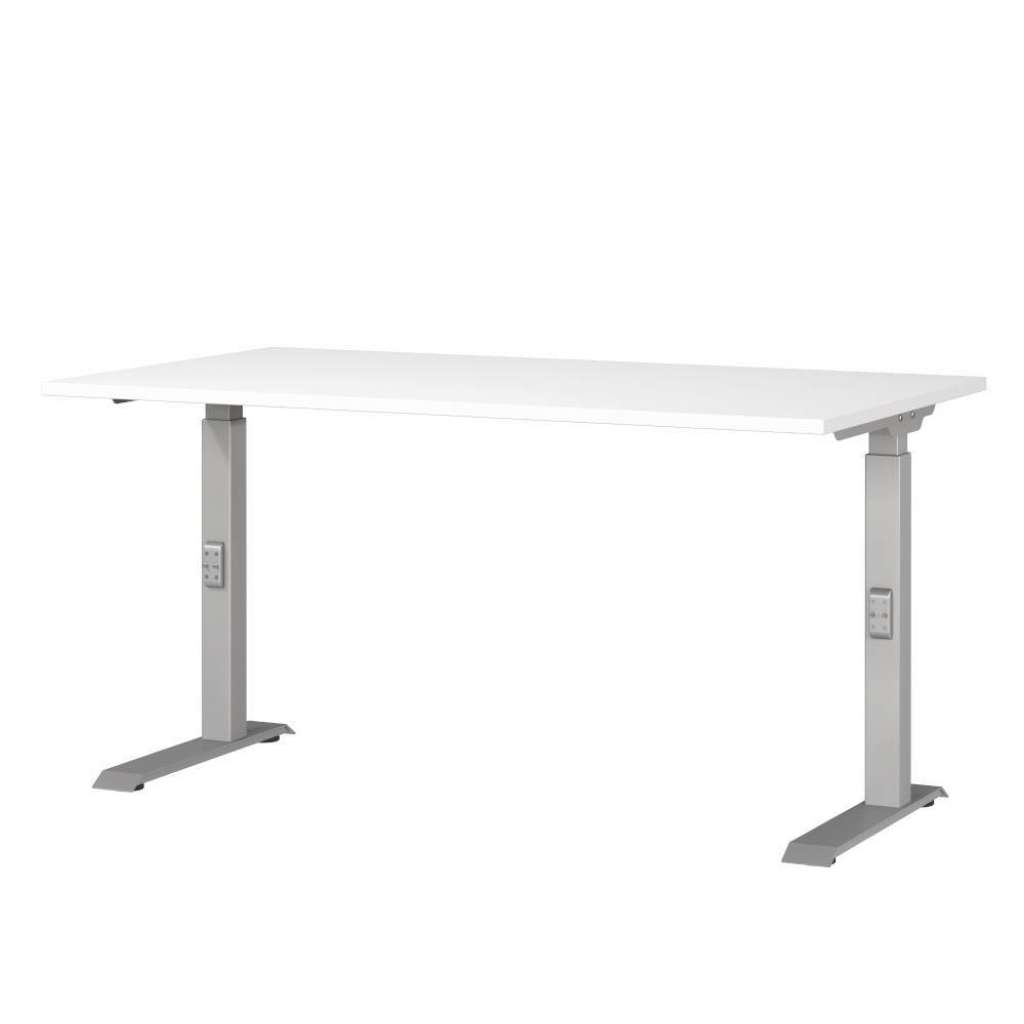 Schreibtisch Bürotisch in Weiß höhenverstellbar