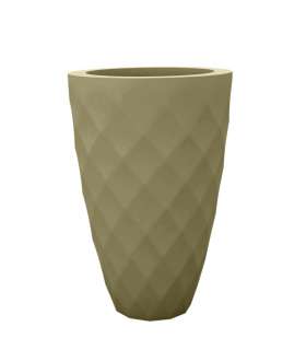 Vondom - VASES Blumentopf klein - khaki - Ø 14 x 28 cm - Basic - outdoor
