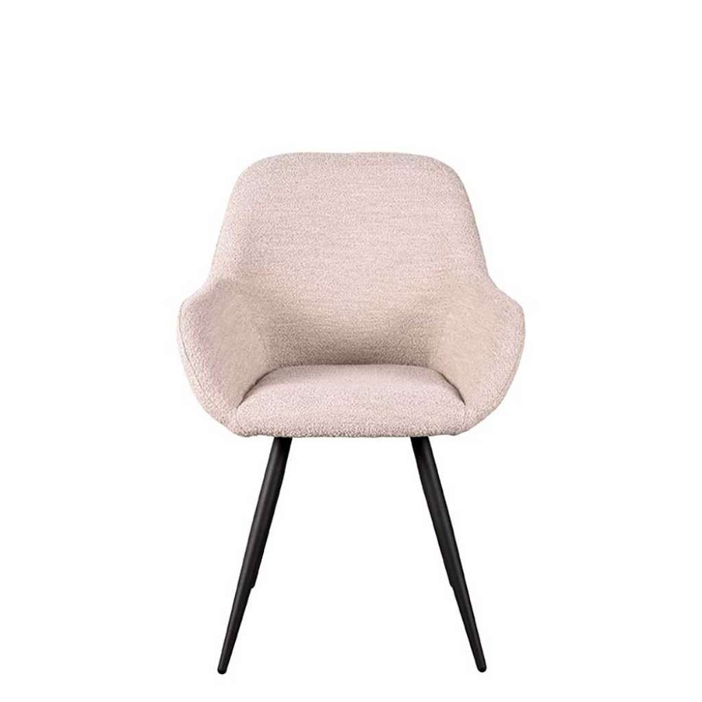 Polsterstuhl mit Armlehnen Gestell aus Metall (2er Set)