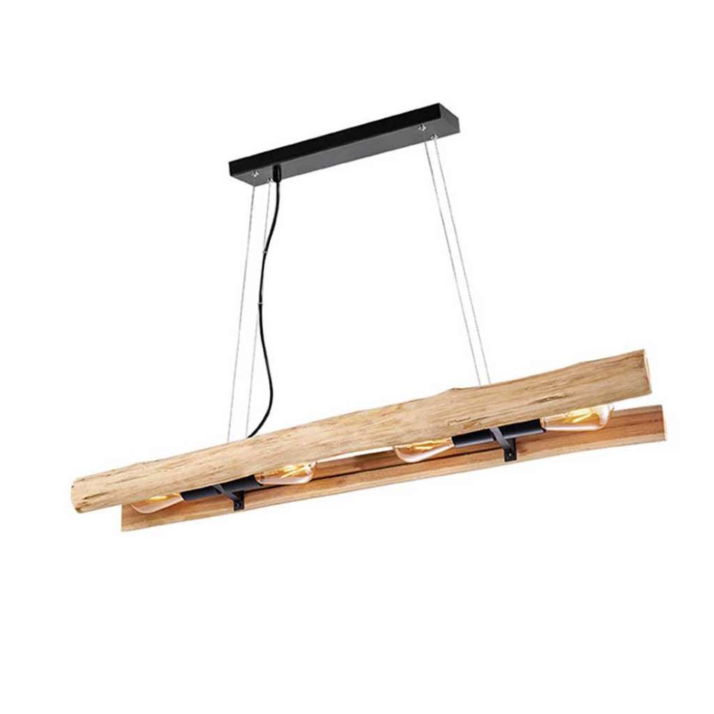 Hängeleuchte aus Massivholz Metall