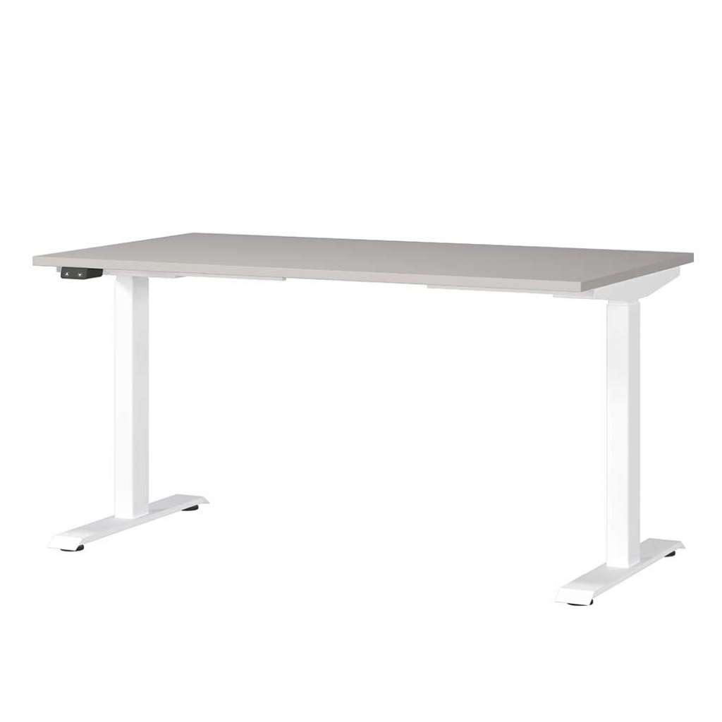 Schreibtisch Höhenverstellbarer Schreibtisch in Weiß melaminbeschichtet