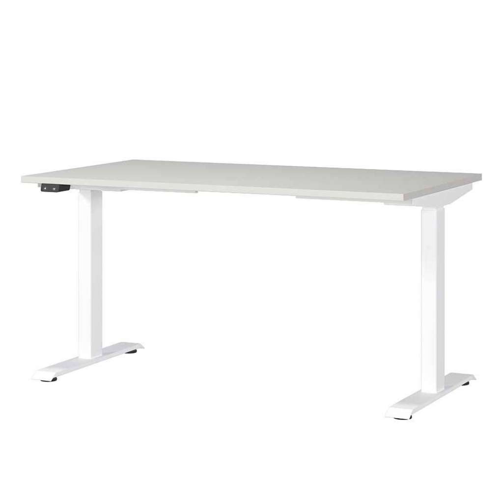 Schreibtisch Höhenverstellbarer Schreibtisch in Weiß aus Metall