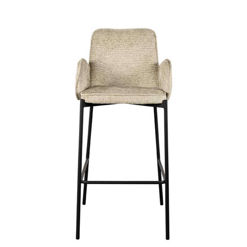 Barhocker mit Armlehnen Fußgestell aus Metall (2er Set)