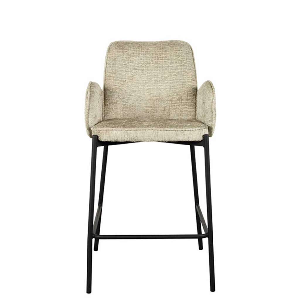 Barhocker mit Armlehnen Fußgestell aus Metall (2er Set)