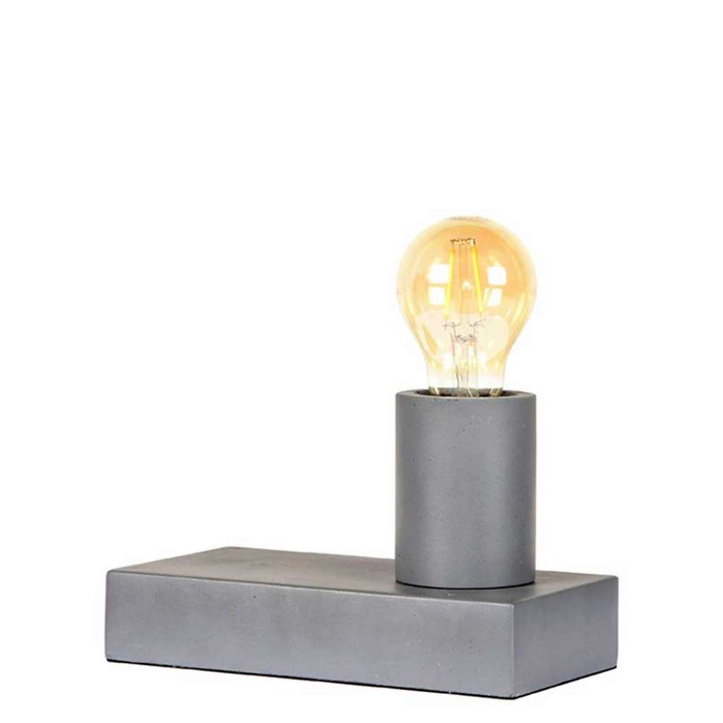Tischleuchte in Beton Grau Industry und Loft Stil