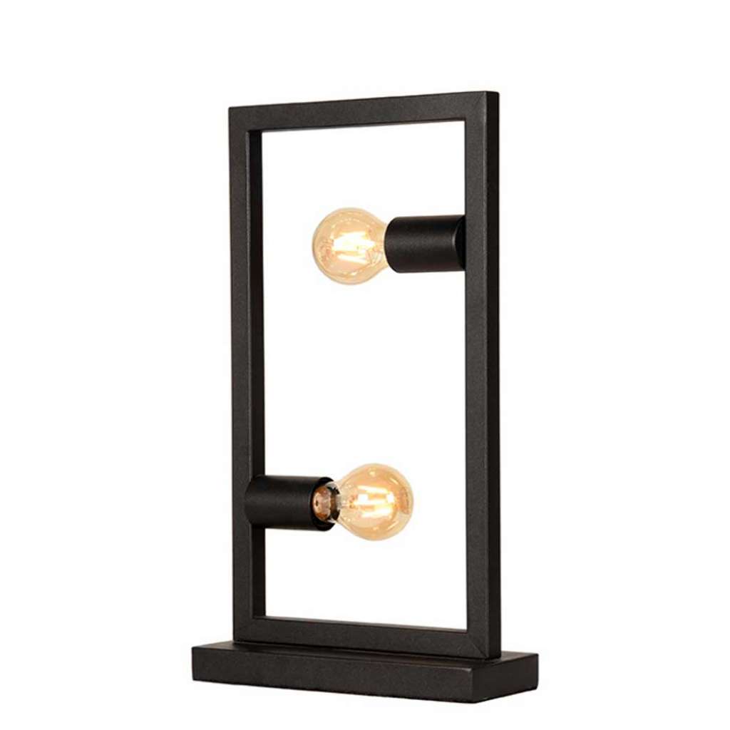 Tischleuchte in Schwarz Metall