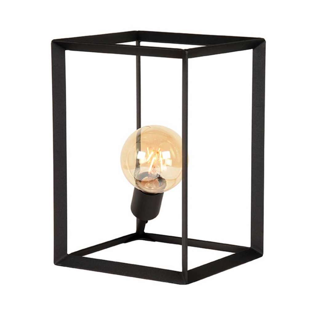 Tischleuchte in Schwarz Metall