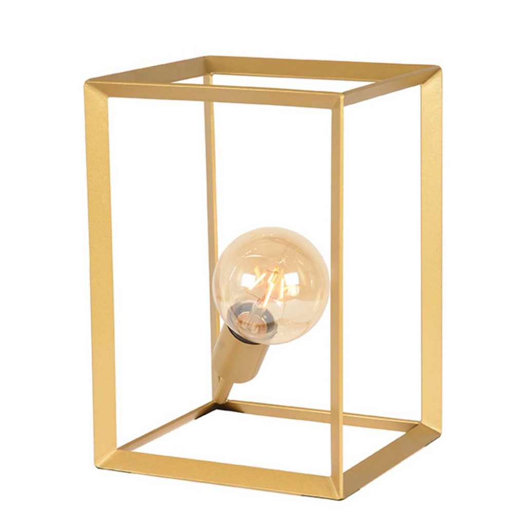 Tischleuchte in Goldfarben Metall