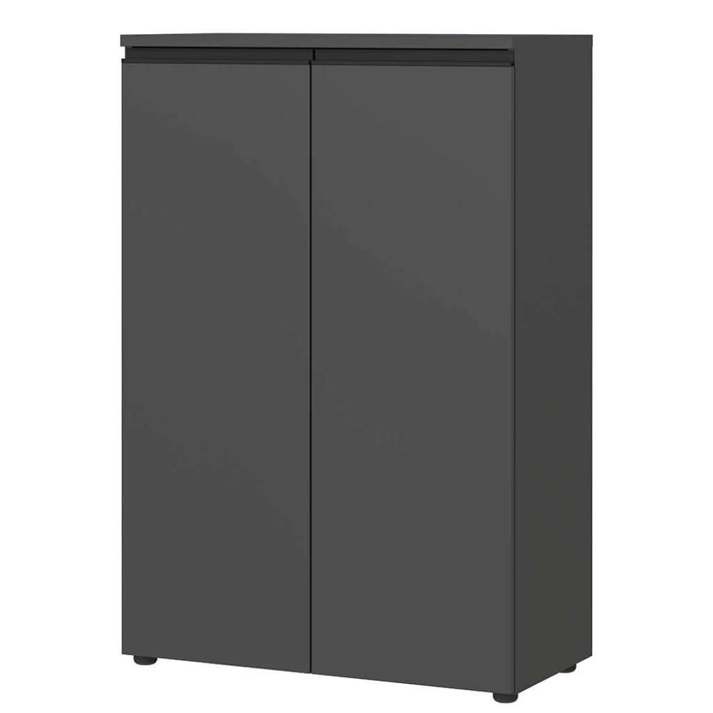 Büroschrank Schrank Büro in Dunkelgrau 120 cm hoch