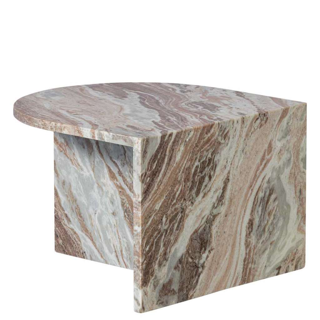 Beistelltisch Anstelltisch aus Marmor in Beigegrau