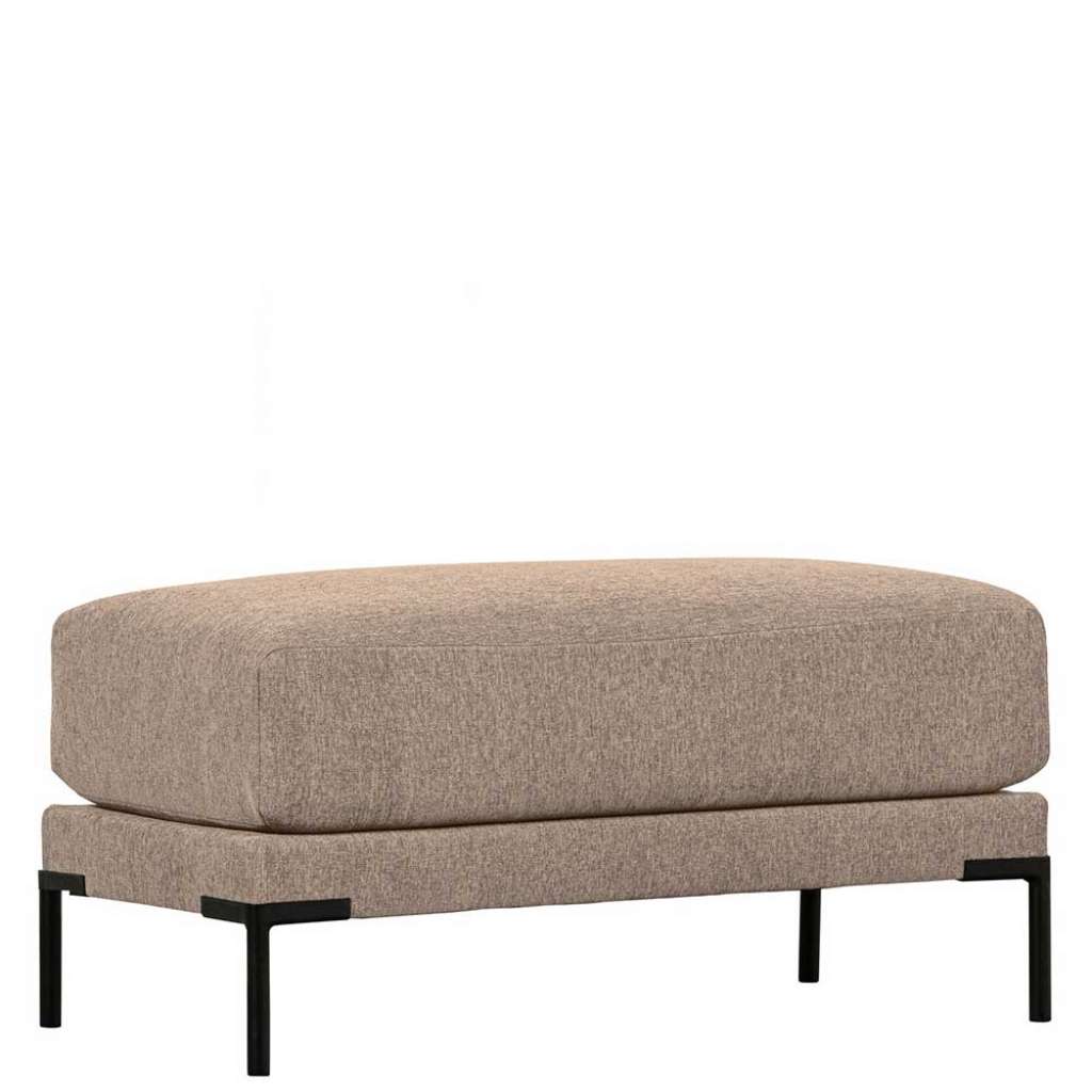 Sitzhocker Polsterhocker aus Metall und Chenillegewebe