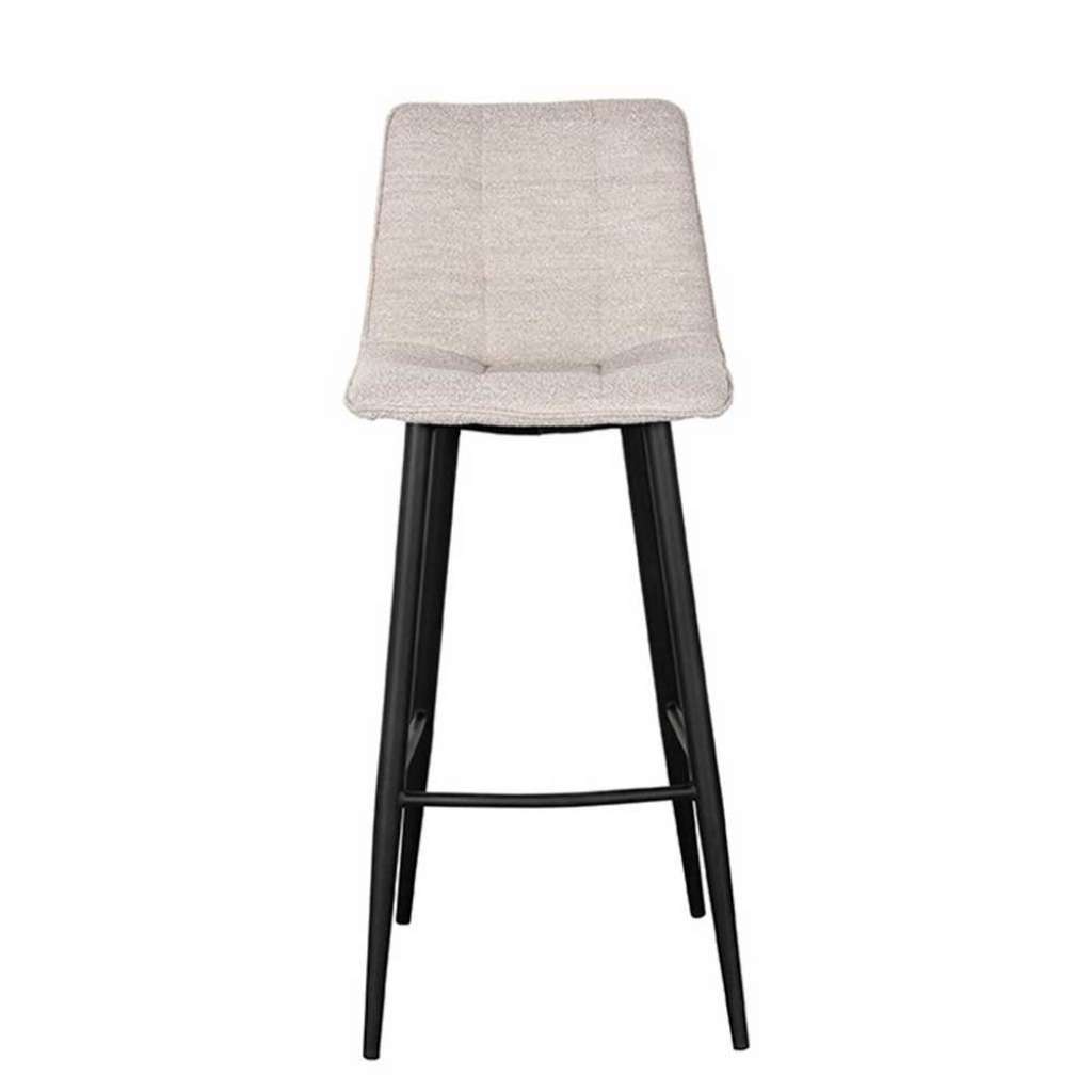 Barhocker in Beige Metall (2er Set)