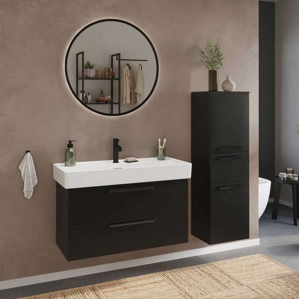 Badmöbelset Waschplatz Set in modernem Design Made in Germany (dreiteilig)