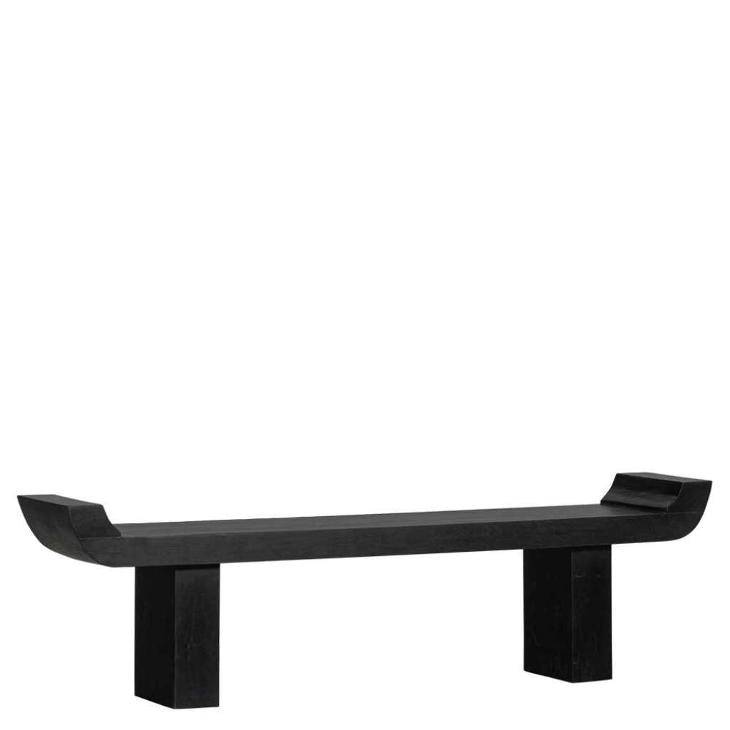 Holzbank Massivholzbank im asiatischen Stil mit Massivholz Oberfläche