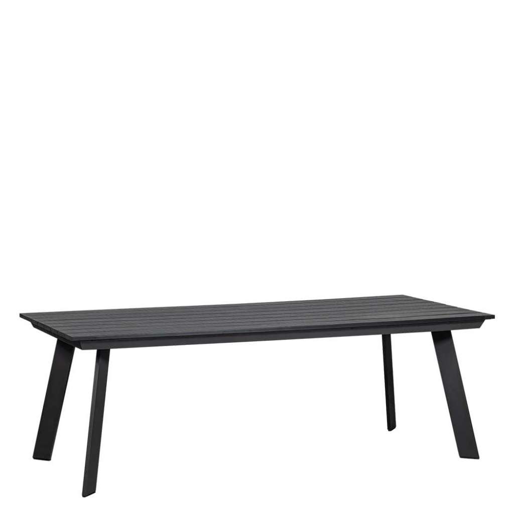 Gartentisch Esstisch aus Metall in Anthrazit