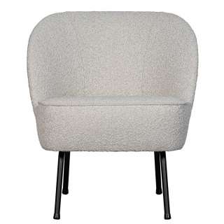 Polstersessel Cocktailsessel mit Fußgestell aus Metall aus Boucle Stoff